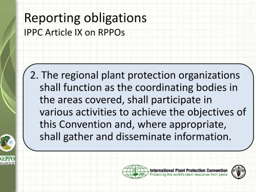 importance of pest reporting the eppo experience - Lists of EPPO ...