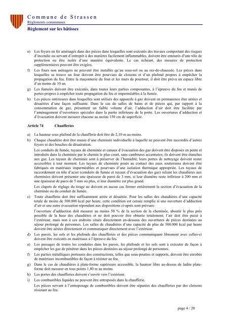 Règlement sur les Bâtisses - Administration Communale de Strassen