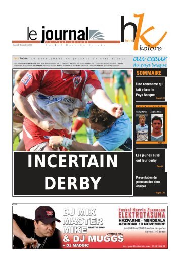 incertain derby - Le Journal du Pays Basque
