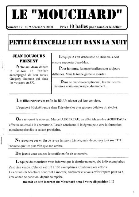 Le Mouchard N°19 - Saint Jo Basket Mouchamps