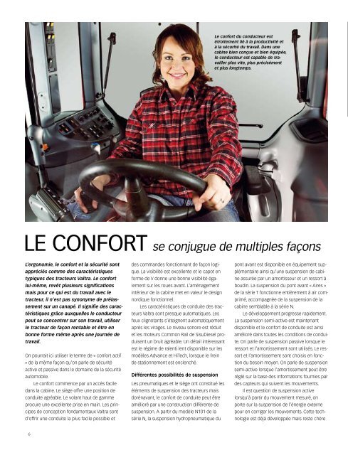 Le confort - Valtra