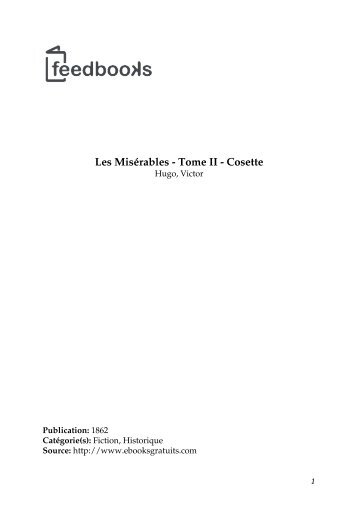 Les Misérables - Tome II - Cosette - Impasse