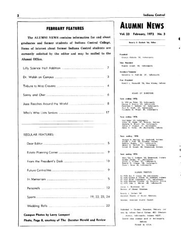 ALUMNI NEWS - Frederick D. Hill Archives
