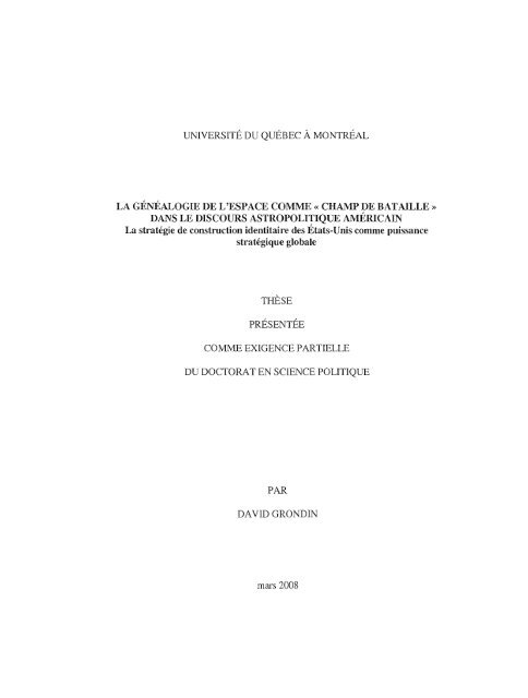 La généalogie de l'espace comme "champ de bataille ... - Archipel