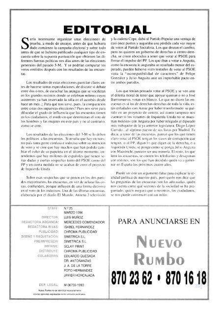 Revista "Nuevo Rumbo" (1993-1997) - Archivo de la Ciudad de ...