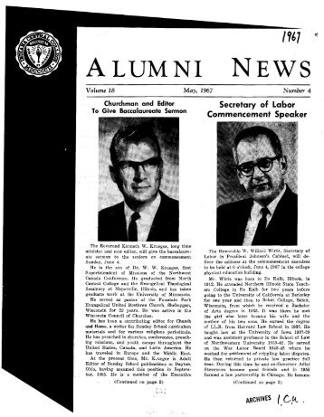 ALUMNI NEWS - Frederick D. Hill Archives