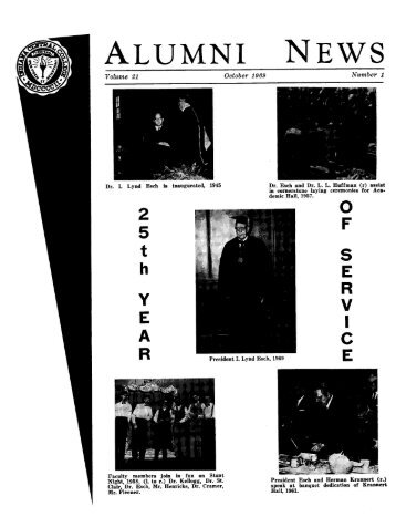 ALUMNI NEWS - Frederick D. Hill Archives