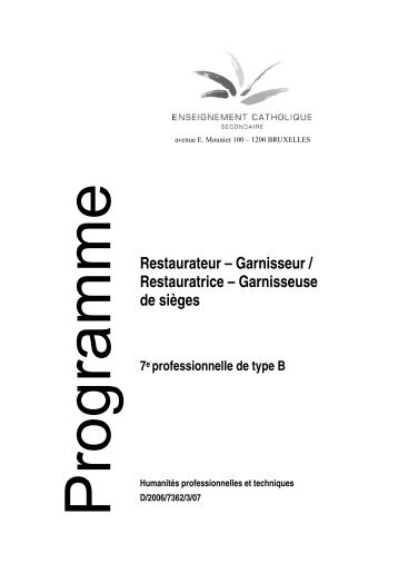 Restaurateur – Garnisseur / Restauratrice – Garnisseuse de sièges