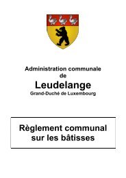 Règlement communal sur les bâtisses - Leudelange