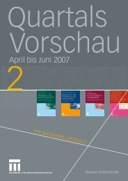 April bis Juni 2007 - VS Verlag