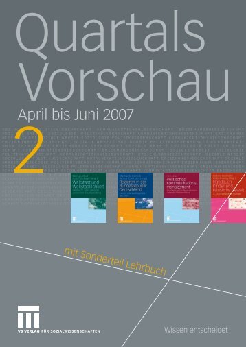 April bis Juni 2007 - VS Verlag