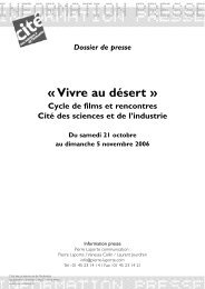 Vivre au désert - Cité des Sciences