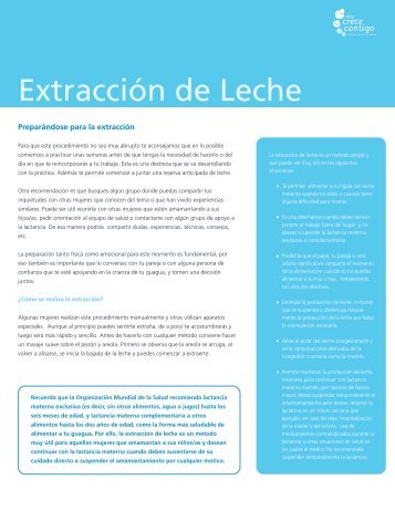 Extraccion leche PDF - Chile Crece Contigo