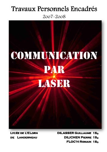 Communication numérique par faisceau laser - Lycée de L'Elorn de ...