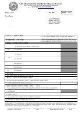 2012 Business License Renewal Form - City of Alexandria