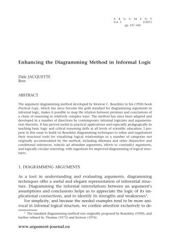 Enhancing the Diagramming Method in Informal Logic - Argument