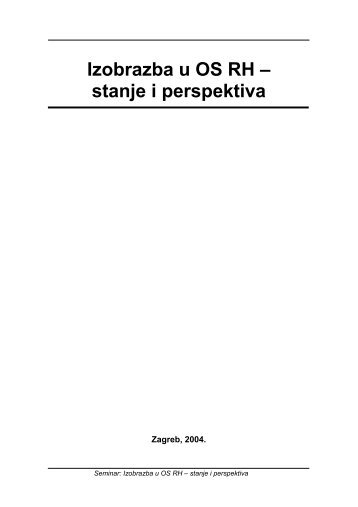 Izobrazba u OS RH – stanje i perspektiva - Ministarstvo obrane