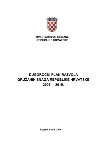 dugoročni plan razvoja oružanih snaga republike hrvatske 2006.