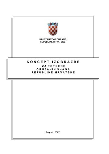 Koncept izobrazbe za potrebe OSRH - Ministarstvo obrane