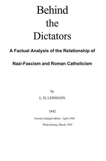 Behind the Dictators - Relationship of Nazi-Fascism ... - Arctic Beacon