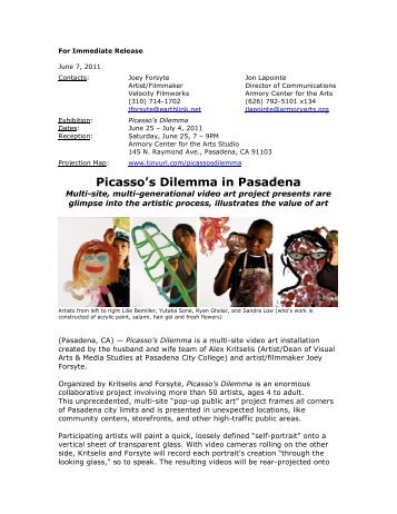 Picasso's Dilemma in Pasadena - Armory Center for the Arts