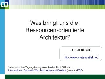 Was bringt uns die Ressourcen-orientierte Architektur?