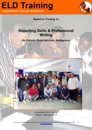 Training on Reporting - ELD Training
