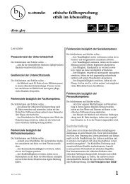 u-stunde: ethische fallbesprechung ethik im lebensalltag - ARPM