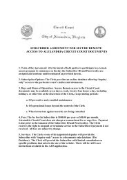 subscriber agreement for secure remote access - City of Alexandria