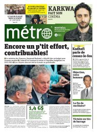journal metro - montreal 20 mars 2011