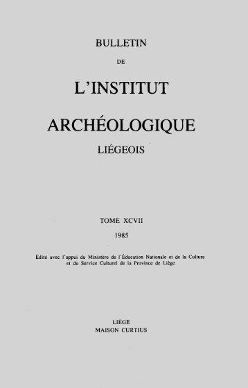 L'INSTITUT ARCHÉOLOGIQUE - Ialg.be