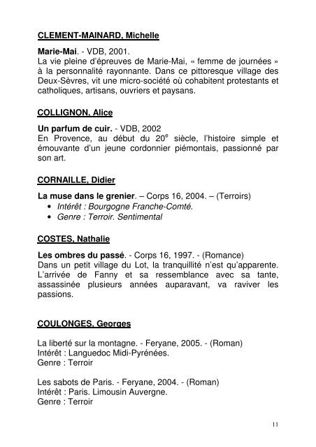 Genre : Terroir