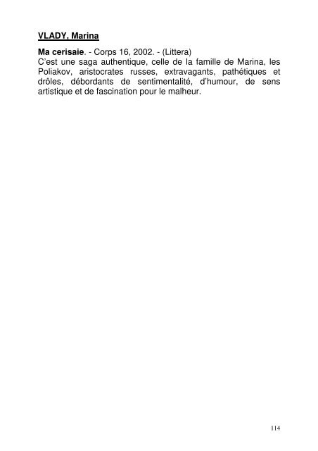 Genre : Terroir