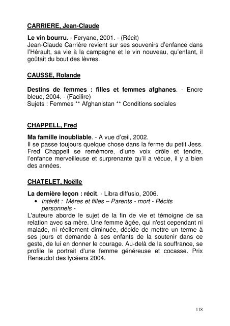 Genre : Terroir
