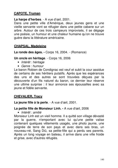 Genre : Terroir