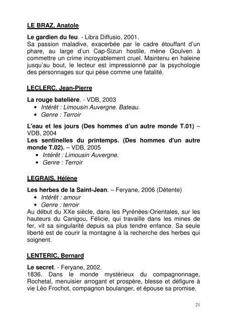 Genre : Terroir