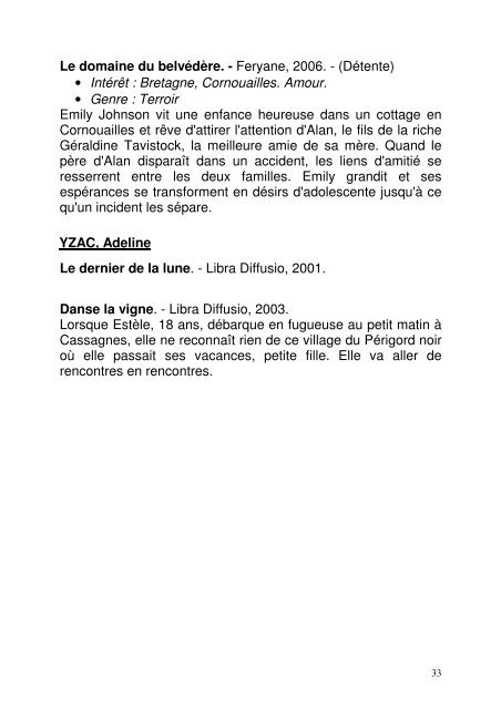 Genre : Terroir