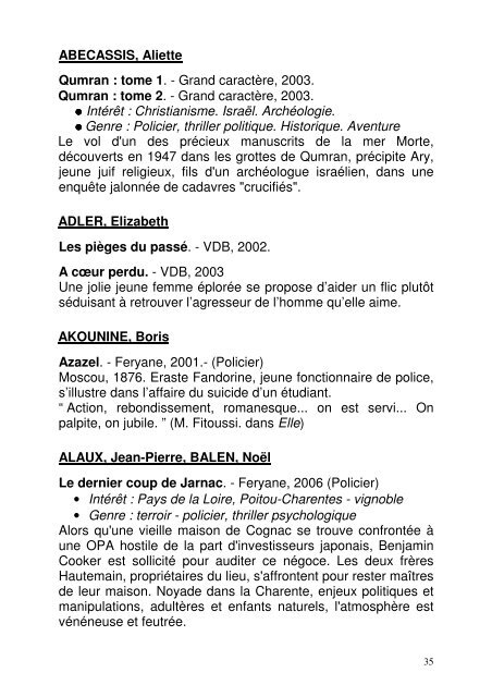 Genre : Terroir