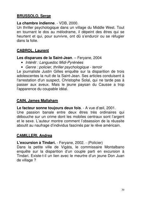 Genre : Terroir