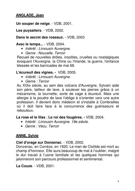Genre : Terroir