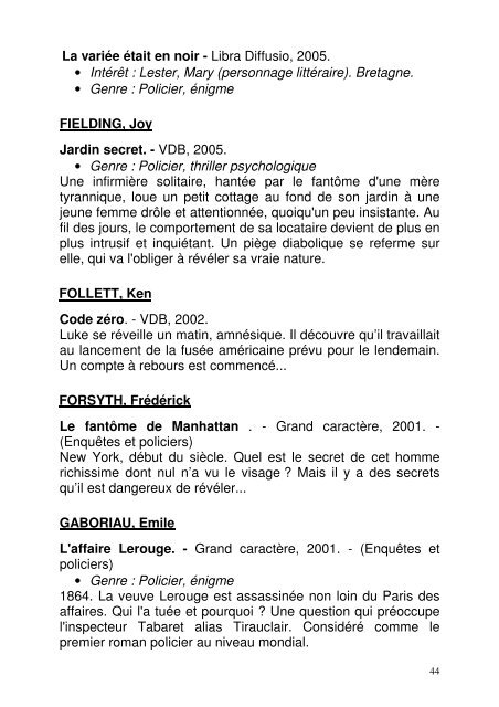 Genre : Terroir