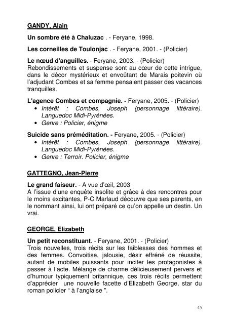 Genre : Terroir