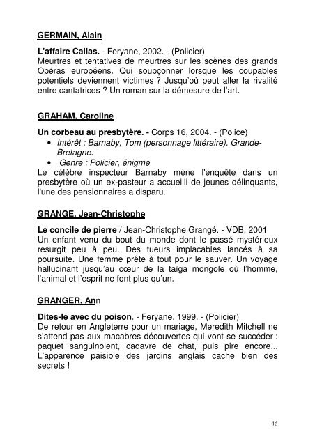Genre : Terroir