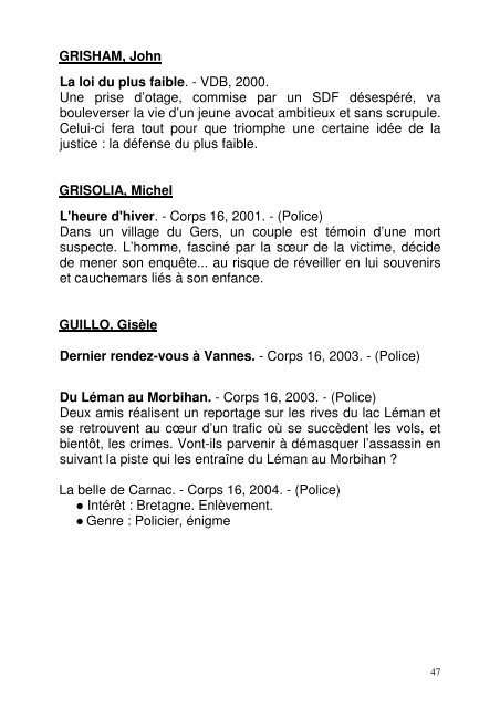 Genre : Terroir