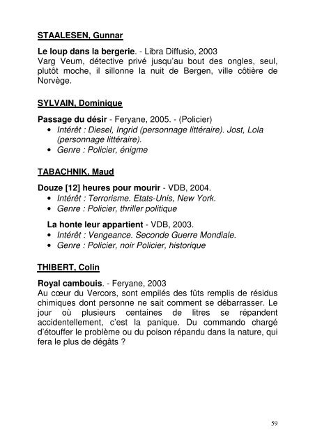 Genre : Terroir