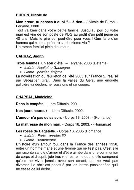 Genre : Terroir