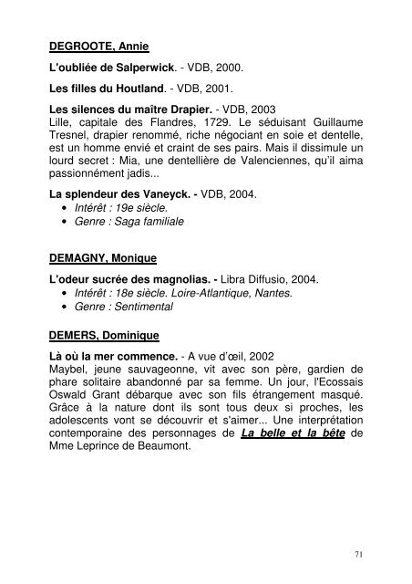 Genre : Terroir