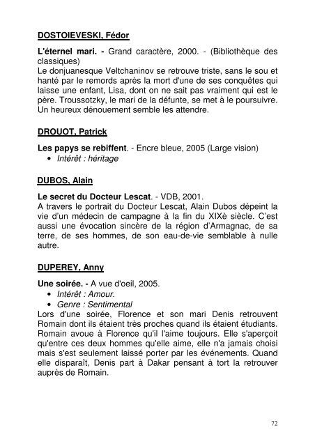 Genre : Terroir