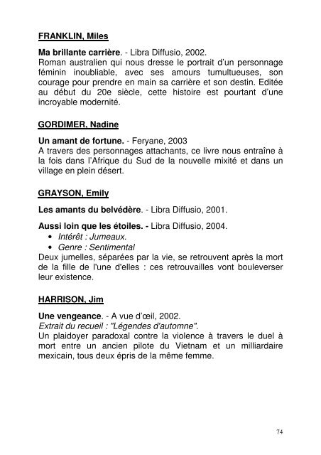 Genre : Terroir