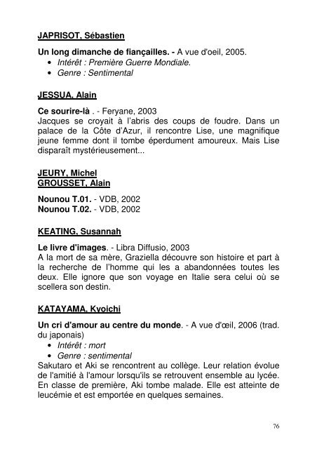 Genre : Terroir
